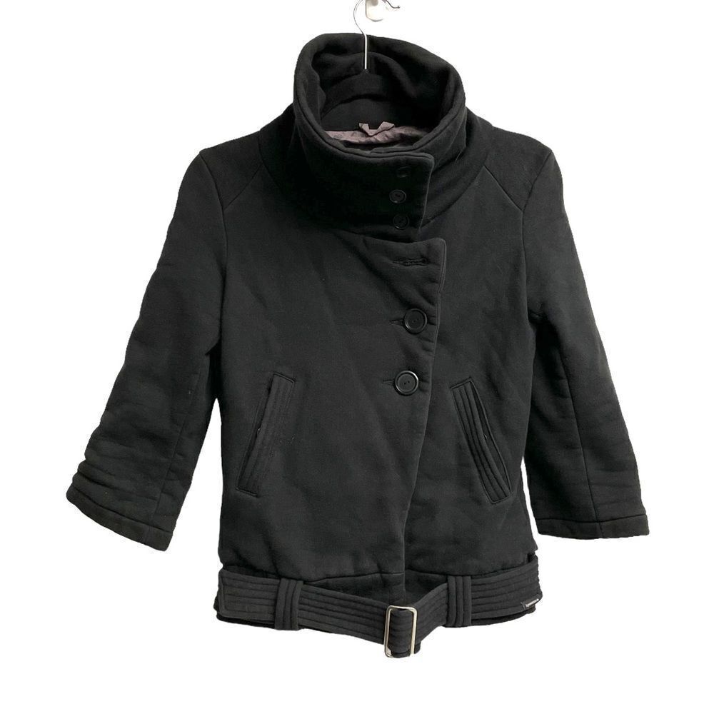 ARITIZA Community Asymmetrical Moto Jacket Organic Grown Cotton Black XS